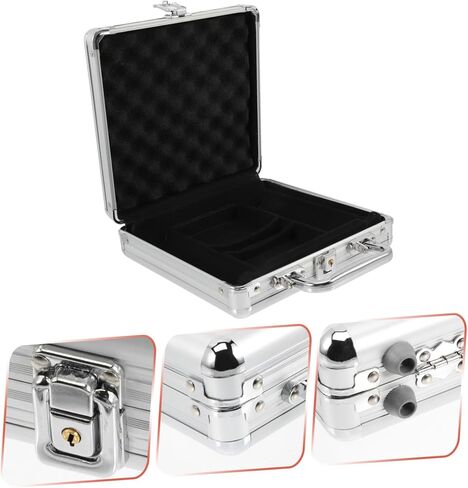 VICASKY Large Capacity Aluminum Poker Chip Case with Handle Storage Box with Buckle Lock for Poker Chips and Cards Portable Carrier for Hold Blackjack Players in Kuwait