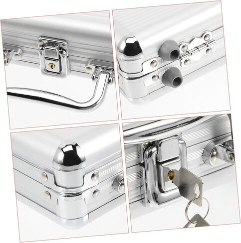 VICASKY Large Capacity Aluminum Poker Chip Case with Handle Storage Box with Buckle Lock for Poker Chips and Cards Portable Carrier for Hold Blackjack Players in Kuwait