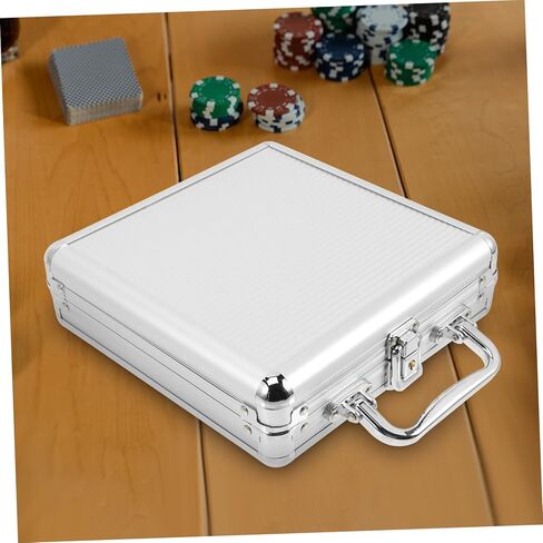 Totority Alloy Poker Chip Case Large Capacity Portable Poker Chips Holder with Compartment Organizer in Saudi Arabia