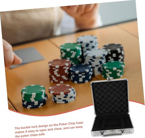 Totority Alloy Poker Chip Case Large Capacity Portable Poker Chips Holder with Compartment Organizer in Saudi Arabia
