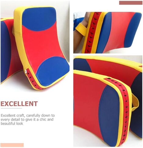Taekwondo Kick Pads and Boxing Body Pad Thickened Arc-Shaped Kick Shield with Handle, Large Triple-Color Training Equipment for Martial Arts Sparring and Kickboxing Practice in Saudi Arabia