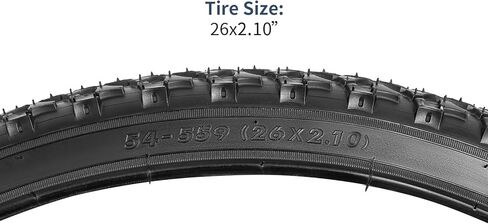 yunscm 2-pcs 26 "إطارات الدراجة 26 × 2.10/54-559 و 26" أنابيب الدراجة الثقيلة صمام Schrader متوافق مع 26x1.95 26x2.0 26x2.10 26x2.125 دراجة إطارات الدراجة الدراجة (Y-1063) in Kuwait