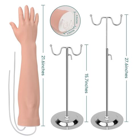 Phlebotomy Practice Kit, IV Practice Arm with Veins, Blood Draw & Venipuncture Training for IV Insertion Practice, IV Injection Practice Kit for Medical Education and Demonstration Only in Kuwait
