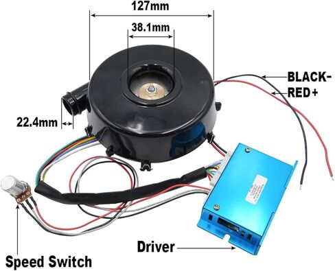 13075 DC12/24V Centrifugal Brushless DC Blower Centrifugal Fan, Smashing Vibration Vest Equipment Blower High-Pressure(12V Blower) in Saudi Arabia