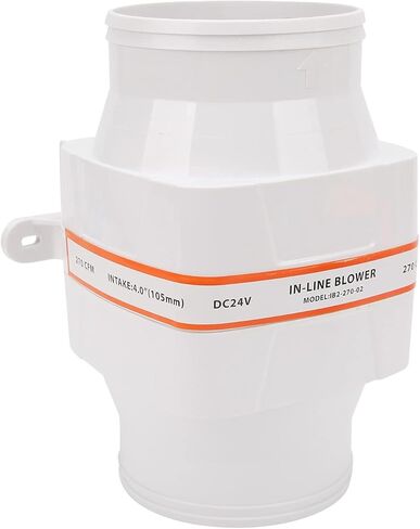 4in 270CFM Bilge Air Blower, in Line Electric Marine Boat Air Blower, ABS Plastic, 24V Airflow Blower with 6 Fan for Compartment Ventilation in Kuwait