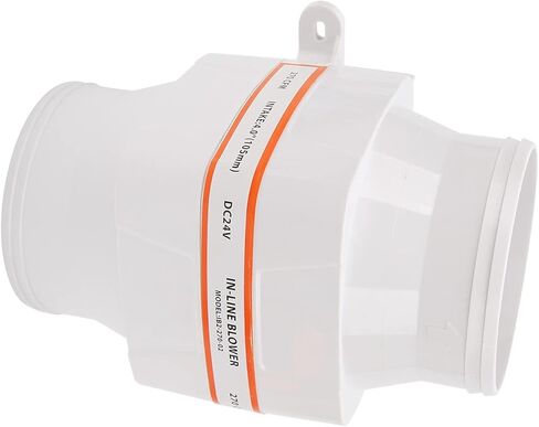 4in 270CFM Bilge Air Blower, in Line Electric Marine Boat Air Blower, ABS Plastic, 24V Airflow Blower with 6 Fan for Compartment Ventilation in Kuwait