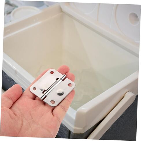 2Pcs Stainless Steel Cooler Hinges Replacement with Screws Heavy Duty Hinges for Cooler Models Dependable Performance Versatile Use Homes in Saudi Arabia