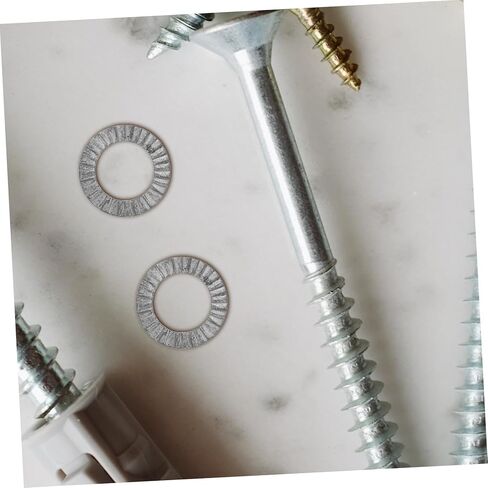 Luxshiny 20Pcs Manganese Steel Lock Washers Loose Design for Bicycle Brake Screws Interlocking Teeth Washers for Home and Mechanical Applications in Kuwait