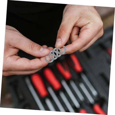 Luxshiny 20Pcs Manganese Steel Lock Washers Loose Design for Bicycle Brake Screws Interlocking Teeth Washers for Home and Mechanical Applications in Kuwait