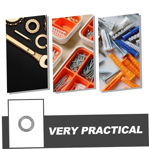 Luxshiny 20Pcs Manganese Steel Lock Washers Loose Design for Bicycle Brake Screws Interlocking Teeth Washers for Home and Mechanical Applications in Kuwait