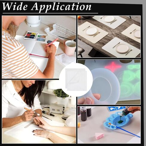 BENECREAT 2Pcs 10x10Inch Adhesive Silicone Rubber Sheets, 3mm Thick White Adhesive Nonslip Silicone Rubber Pad for DIY Gaskets Material, Pads, Sealing, Cushion in Saudi Arabia
