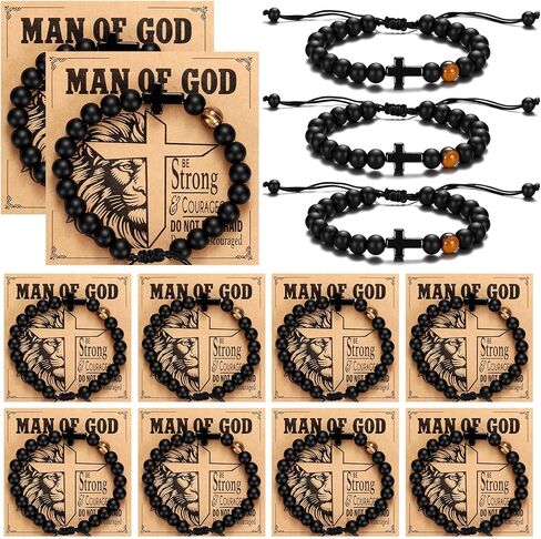 Kenning 24 يضع هدايا يوم الأم للهدايا المتقاطع مع الهدايا السائبة يسوع يحبك الأساور مع بطاقات عيد الأم السعيدة تعديل أساور مسيحية الصليب الصليب الطين مع بطاقة دينية من أجل أمي in Kuwait