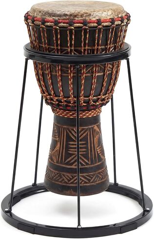 Moxweyeni Lightweight Djembe Floor Stand Portable 8.5 to 12 Inches Djembe Stand Carbon Steel Standing Support Frame for Percussion African Drum in Saudi Arabia