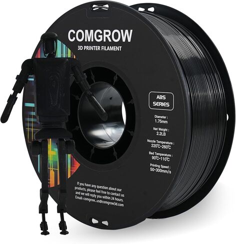 Comgrow TPU Filament, 1.75mm, 95A Soft TPU Flexible 3D Printer Filament Black 1kg (2.2lbs), Dimensional Accuracy +/- 0.02 mm, Fit Most FDM Printer in Saudi Arabia