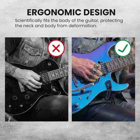 Guitar Foot Rest - Adjustable Width Guitar Support for Electric, Classical & Acoustic Guitar Leg Rest | Aluminum Alloy Guitar Leg Rest with Interchangeable Parts | Gift for Men Guitar Players Guitaris in Kuwait