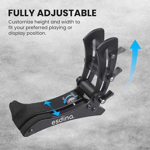 Guitar Foot Rest - Adjustable Width Guitar Support for Electric, Classical & Acoustic Guitar Leg Rest | Aluminum Alloy Guitar Leg Rest with Interchangeable Parts | Gift for Men Guitar Players Guitaris in Kuwait