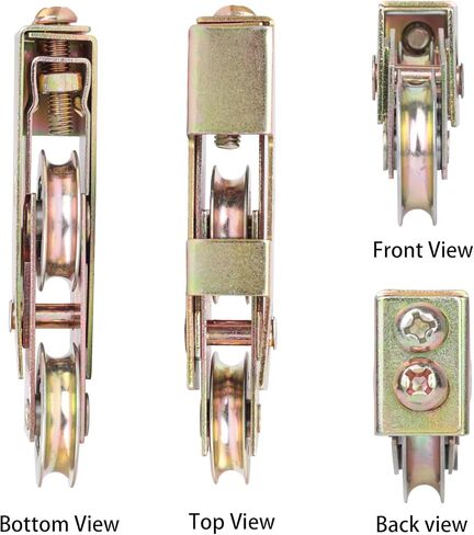 2 Pack Sliding Door Rollers, 1 1/4 Inch Sliding Glass Door Tandem Wheels Replacement Kit, 330LBS Heavy Duty Tamdem Rollers for Patio Door in Kuwait