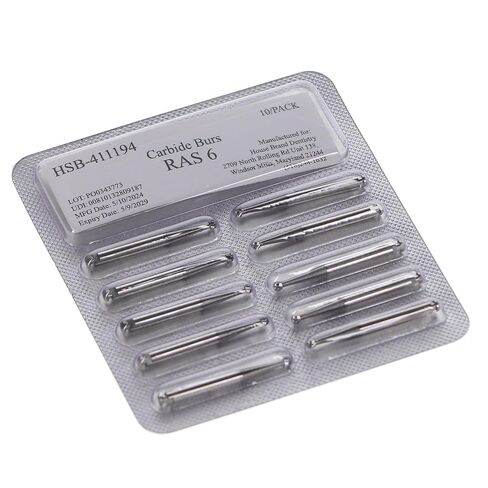411194 HSB RA #6 Surgical Length Round Carbide Burs 10/Pk in Saudi Arabia