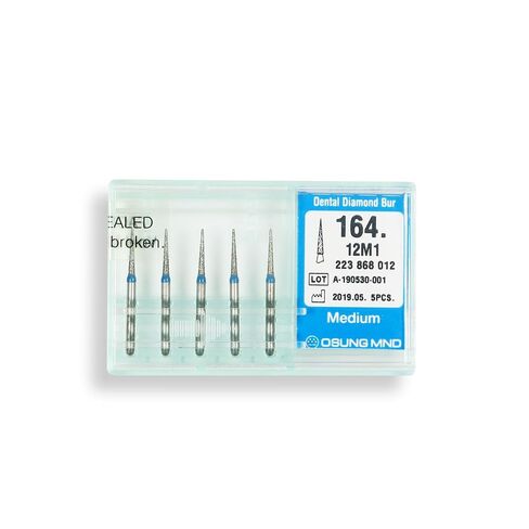 164.12M1, Conical Pointed, Slender, 1.2 mm Dia, Medium Grit Diamond Bur, 5 per Pack in Saudi Arabia