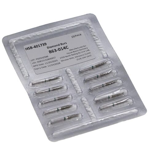 401739 FG 863-014C Flame Coarse Grit Diamond Burs 10/Pk in Saudi Arabia