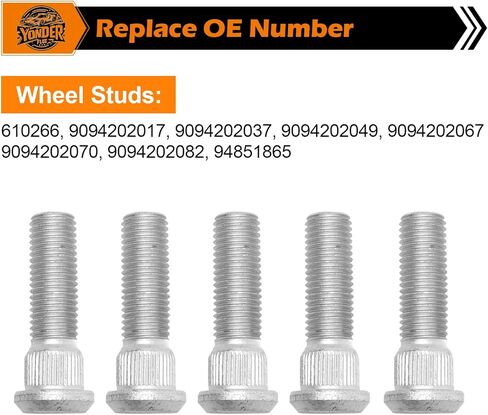 10PCS Wheel Studs Kit for Toyota, for Lexus, for Pontiac, for Scion, for Geo, 1973-2021 Replaces OE: 610266 in Kuwait