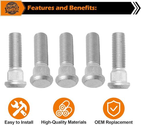 10PCS Wheel Studs Kit for Toyota, for Lexus, for Pontiac, for Scion, for Geo, 1973-2021 Replaces OE: 610266 in Kuwait