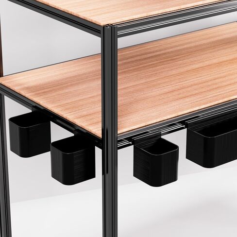 Hanging Storage Box, Black Linear Rail Organizer Holder for 3D Printer Parts and CNC DIY, T-Slot Aluminum Profile Accessories for European Standard 2020 Aluminum Extrusion in Kuwait