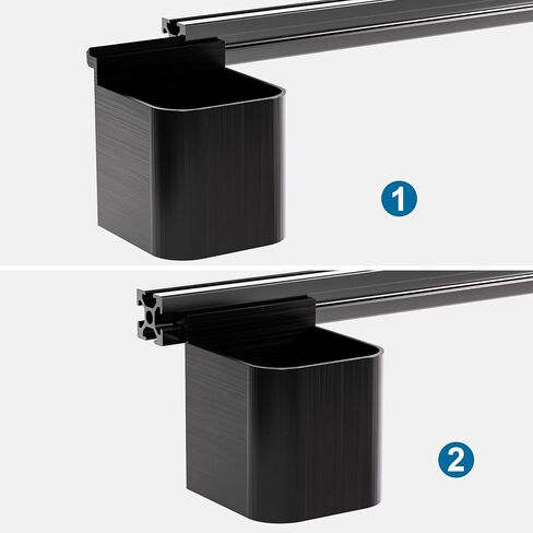 Hanging Storage Box, Black Linear Rail Organizer Holder for 3D Printer Parts and CNC DIY, T-Slot Aluminum Profile Accessories for European Standard 2020 Aluminum Extrusion in Kuwait