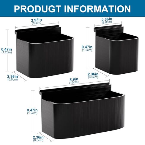 Hanging Storage Box, Black Linear Rail Organizer Holder for 3D Printer Parts and CNC DIY, T-Slot Aluminum Profile Accessories for European Standard 2020 Aluminum Extrusion in Kuwait