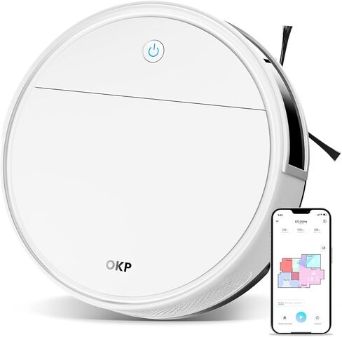 فراغ الروبوت K5 مع وقت تشغيل 120 دقيقة ، منظف الفراغات المتفوقة متوافق مع Alexa/APP/Wi-Fi ، فراغ روبوت هادئ ميني الشحن الذاتي للسجاد والأرضيات الصلبة لأصحاب الحيوانات الأليفة والمرأة in Kuwait