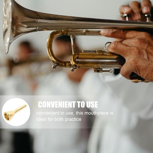 Copper Alloy French Horn Mouthpiece Replacement Single Metal Mouthpiece for Horn Instrument Accessory Suitable for Beginner Practice and Concert Use in Saudi Arabia