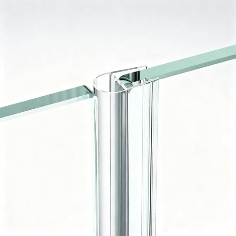 2pcs 78 "شريط ختم جانب باب دش ل 3/8" (10 مم) الزجاج بدون إطار ، واضحة المسح الدش المضاد للماء PVC ، يسهل تثبيته ، لا ملصق مطلوبة ، قابلة للشفاء ودائم للوقاية من التسرب in Kuwait