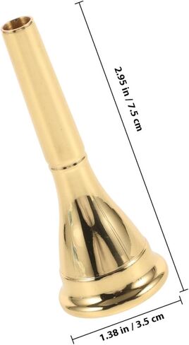 Luxshiny Copper French Horn Mouthpiece Silver-plated Brass Universal Horn Mouthpiece Replacement Accessory for Brass Instrument with Portable Design and Concert Use in Kuwait