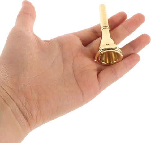 Luxshiny Copper French Horn Mouthpiece Silver-plated Brass Universal Horn Mouthpiece Replacement Accessory for Brass Instrument with Portable Design and Concert Use in Kuwait