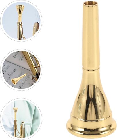 Luxshiny Copper French Horn Mouthpiece Silver-plated Brass Universal Horn Mouthpiece Replacement Accessory for Brass Instrument with Portable Design and Concert Use in Kuwait