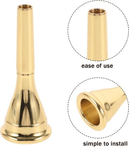 Luxshiny Copper French Horn Mouthpiece Silver-plated Brass Universal Horn Mouthpiece Replacement Accessory for Brass Instrument with Portable Design and Concert Use in Kuwait