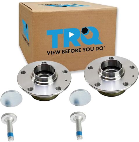 TRQ Rear Wheel Hub & Bearing Pair LH & RH for Audi Eos Golf GTI Rabbit A3 VW in Kuwait
