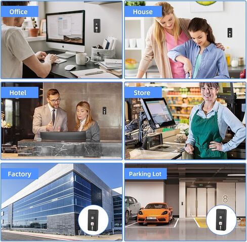 اتصال داخلي لاسلكي ثنائي الاتجاه للمكتب المنزلي، 2026 نظام اتصال داخلي طويل المدى ممتص مغناطيسي متطور، اتصال داخلي مثبت على الحائط من غرفة محمولة إلى غرفة 30 يومًا، وقت استعداد طويل، 5 مستويات لضبط مستوى الصوت in Kuwait