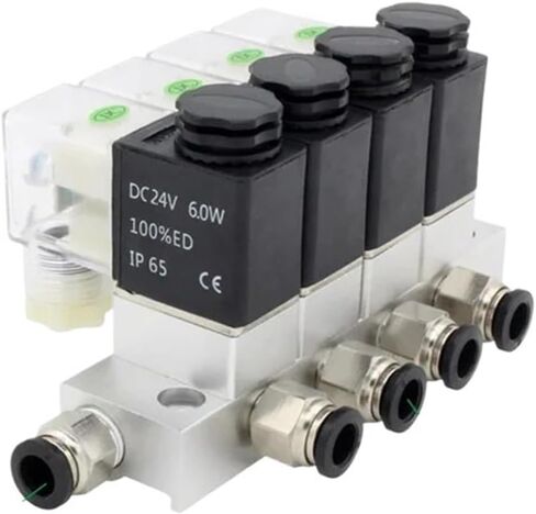 2V025-06 DC12V 24V 220V 110V هوائي الملف اللولبي صمام 2 عادة مغلقة الهواء الملف اللولبي صمام خرطوشة صمام الملف اللولبي 2V025-08 (AC110V 6 مللي متر تركيبات) in Kuwait