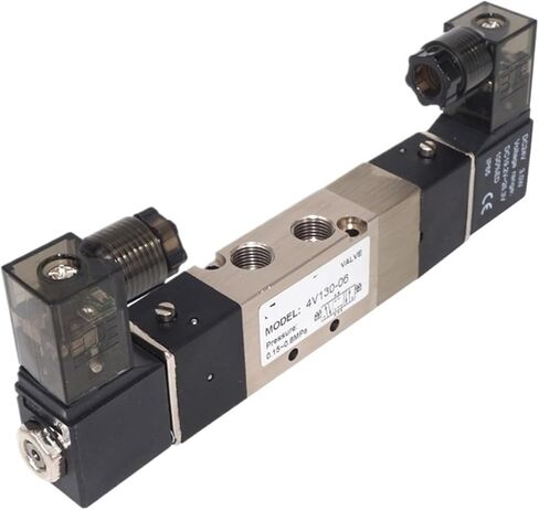 1 قطعة 4V130C-06 صمام الملف اللولبي الهوائي 3-position 5-way 1/8 "صمام التحكم بالهواء المضغوط DC12V DC24V AC110V AC220V (DC24V) in Kuwait