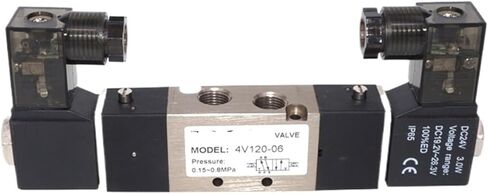 1PCS 4V120-06 1/8'' DC 24V double position 5-way air solenoid valve double coil(4V120-06 AC110V) in Saudi Arabia