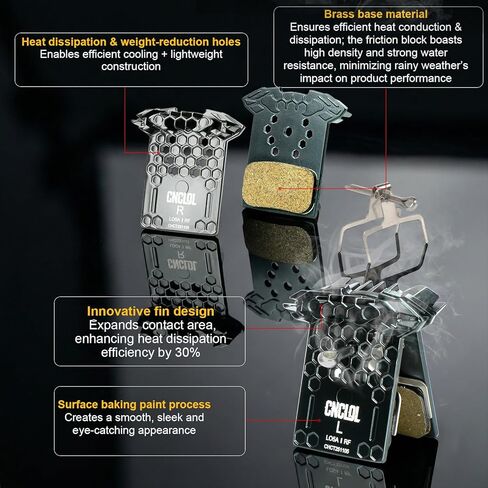 Bike Disc Brake Pads Resin Metal for Shimano L03A L02A L04C L05A L05a-rf K04Ti K05Ti Ultegra with Cooling Fin,BR-M8110 BR-M7110 BR-R9170 BR-R8070 BR-R7070 BR-RS805 BR-RX810 BR-RX400 in Kuwait
