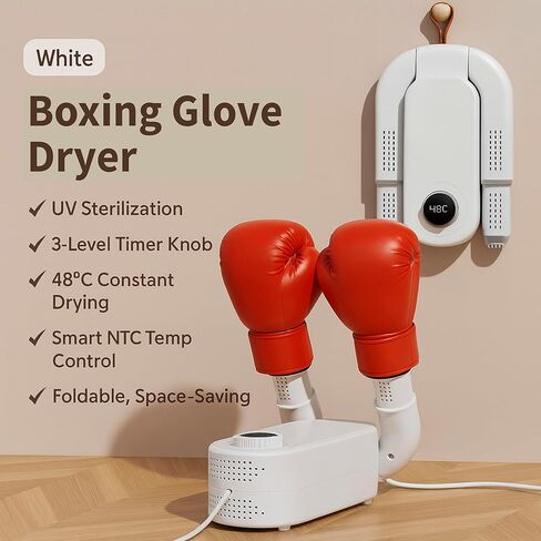مجفف ومزيل الروائح الكريهة للقفازات من بليس كيس - مؤقت ذكي، منظف قفازات الملاكمة بدرجة حرارة ثابتة للأطفال والكبار - يزيل الروائح الكريهة في قفازات الجولف والهوكي والأحذية طويلة الرقبة in Kuwait
