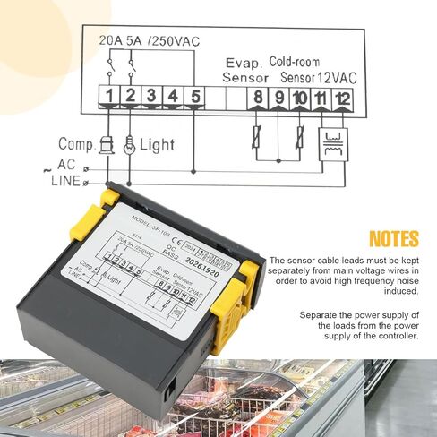 Electronic Temperature Controller SF-102 Digital Display Freezer Thermostat Regulator 110V an Evaporator Fan Controller Defrost Heating Wire Controlle in Kuwait