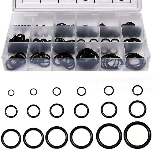 225pcs Rubber O-Ring Assortment Kit, 18 Size General Repair Sealing Gasket Set for Faucet, Plumbing, Automotive in Saudi Arabia
