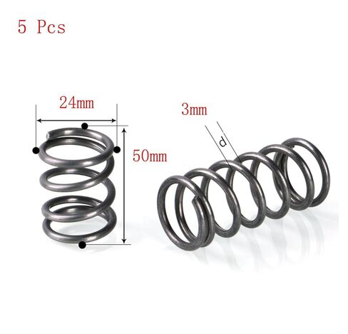 Spring,Compression Spring, 6 Pcs Compression Spring, Steel, 50mm OD, 3mm Wire Diameter in Saudi Arabia