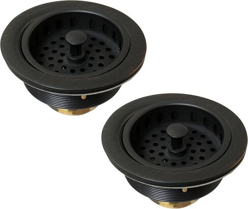 Westbrass A2145-05 مصفاة سلة حوض مطبخ كبيرة مقاس 3-1/2 بوصة، نيكل مصقول (عبوتان) in Kuwait