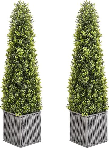 2 حزمة 4ft الاصطناعية boswood ball topiary ، محفوظة بوكيل شجرة الشجرة توبواريت نبات الاصطناعي الشجيرة لشرفة الباب الأمامي ديكور المكتب المنزلي ... in Kuwait