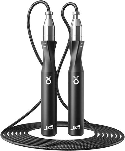 Weighted Jump Rope,Dual Bearing Smooth Rotation Speed Jump Rope, One-Button Push Adjustable Length for Men Women, Workout with Metal Handles for Fitness, Home Exercise & Slim Body in Saudi Arabia