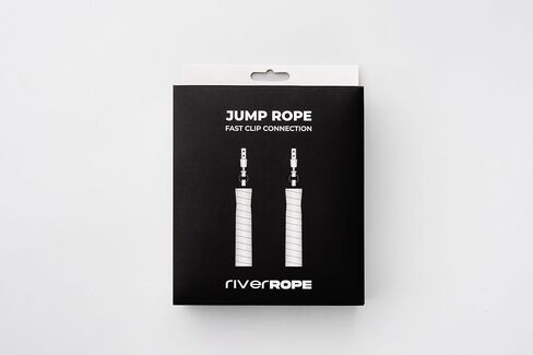 Premium Jump Rope - Fast clip connections, Adjustable PVC covered steel wire cable, Comfortable ergonomic white foam handles, for Fitness, Boxing, Cardio, Cross Training, HIIT and Home Workouts, Skipping Rope for Men & Women. in Saudi Arabia